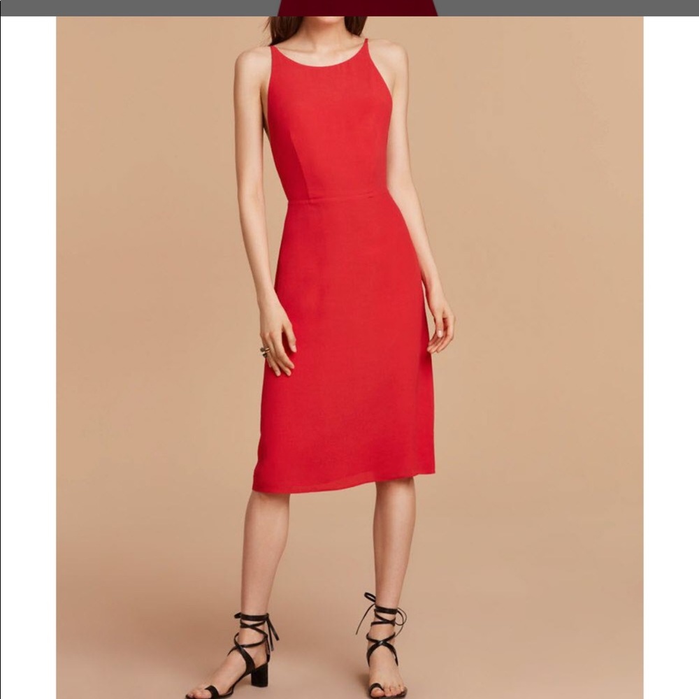 ARITZIA WILFRED CRÉNEAU SLIP DRESS - Red